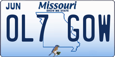 MO license plate OL7G0W