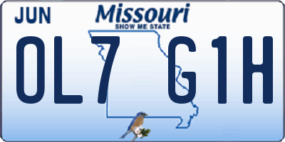 MO license plate OL7G1H
