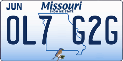 MO license plate OL7G2G