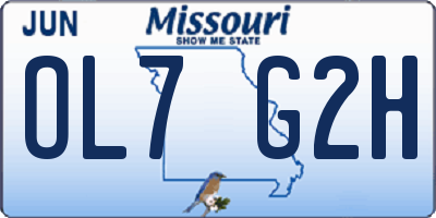 MO license plate OL7G2H