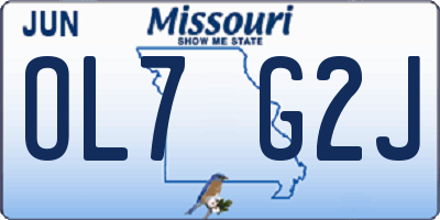 MO license plate OL7G2J