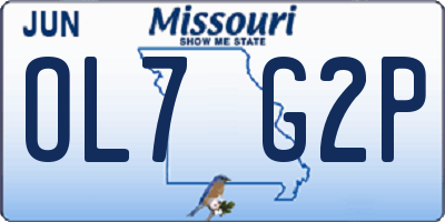 MO license plate OL7G2P