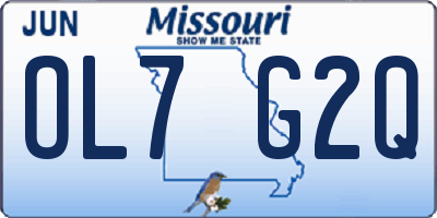 MO license plate OL7G2Q