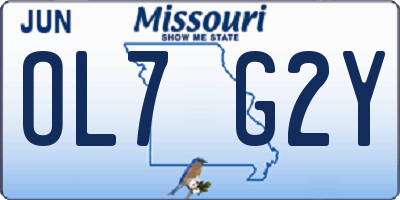 MO license plate OL7G2Y