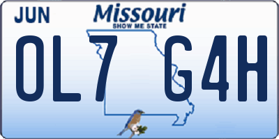 MO license plate OL7G4H