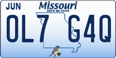 MO license plate OL7G4Q
