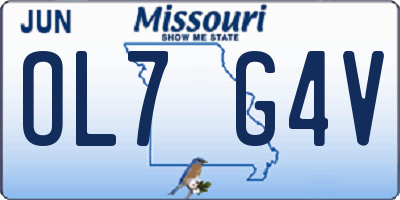 MO license plate OL7G4V