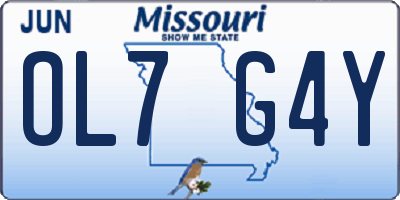 MO license plate OL7G4Y