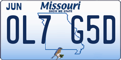 MO license plate OL7G5D