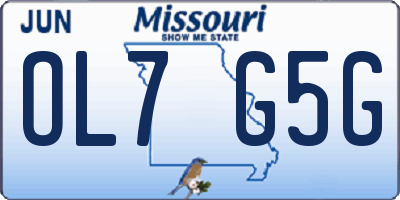 MO license plate OL7G5G