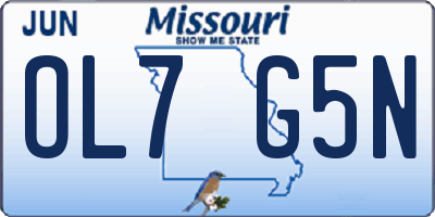 MO license plate OL7G5N