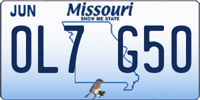 MO license plate OL7G5O