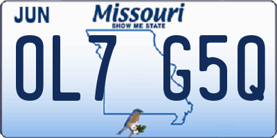 MO license plate OL7G5Q
