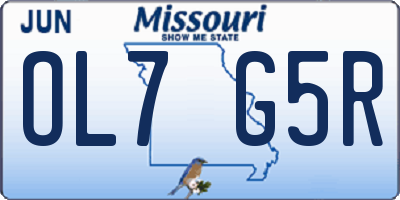 MO license plate OL7G5R