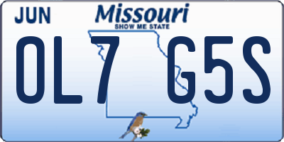 MO license plate OL7G5S