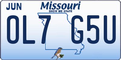 MO license plate OL7G5U
