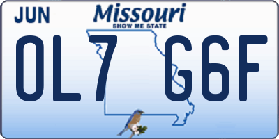 MO license plate OL7G6F