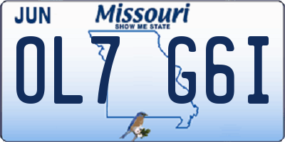 MO license plate OL7G6I