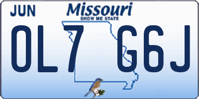 MO license plate OL7G6J