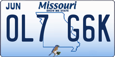 MO license plate OL7G6K