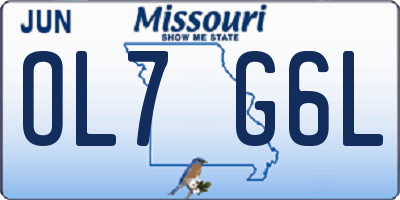 MO license plate OL7G6L