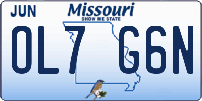 MO license plate OL7G6N