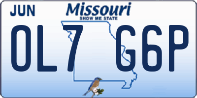MO license plate OL7G6P