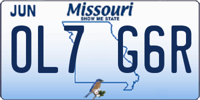 MO license plate OL7G6R