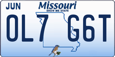 MO license plate OL7G6T