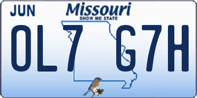 MO license plate OL7G7H
