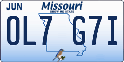 MO license plate OL7G7I
