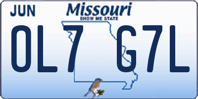 MO license plate OL7G7L