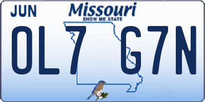 MO license plate OL7G7N