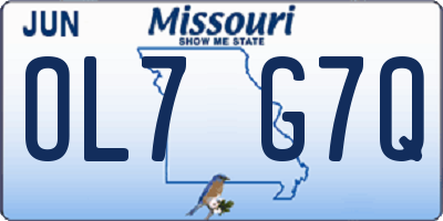 MO license plate OL7G7Q