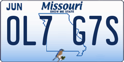 MO license plate OL7G7S