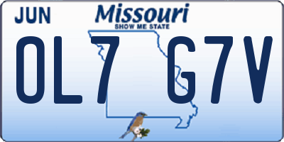 MO license plate OL7G7V