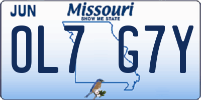 MO license plate OL7G7Y