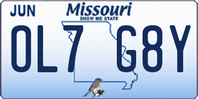 MO license plate OL7G8Y