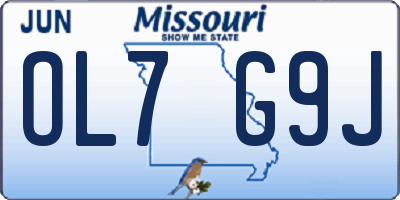 MO license plate OL7G9J