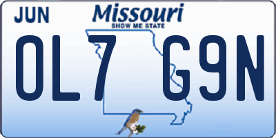 MO license plate OL7G9N