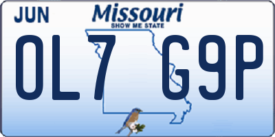 MO license plate OL7G9P