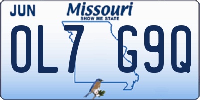 MO license plate OL7G9Q