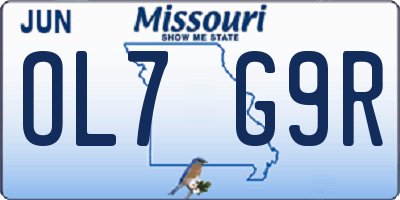 MO license plate OL7G9R