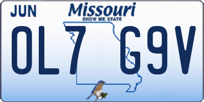 MO license plate OL7G9V
