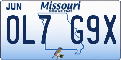 MO license plate OL7G9X