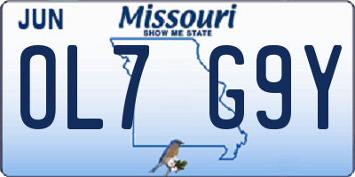 MO license plate OL7G9Y