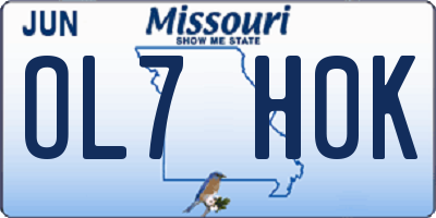MO license plate OL7H0K