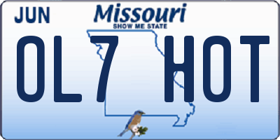 MO license plate OL7H0T