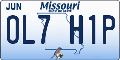 MO license plate OL7H1P