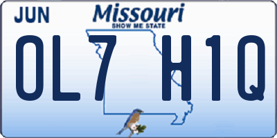 MO license plate OL7H1Q